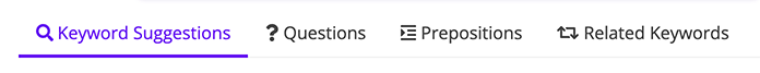Search tabs